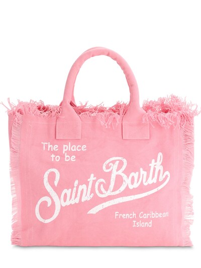 pink canvas tote bag