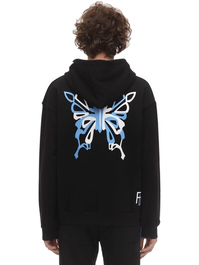 black hoodie with butterfly