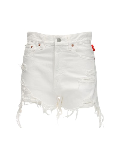 white denim cutoffs