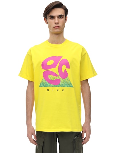 Nike Acg - Camiseta de algodón jersey con estampado - Opti Yellow |  Luisaviaroma