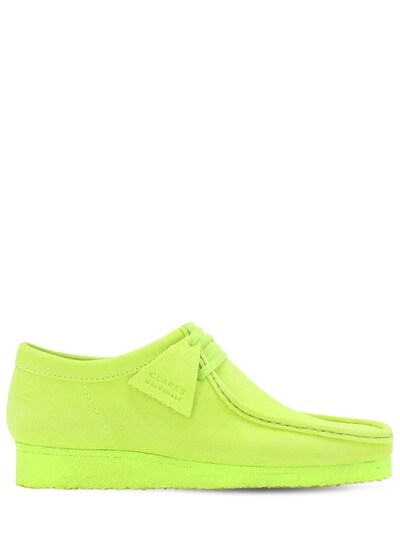 clarks wallabee lime suede