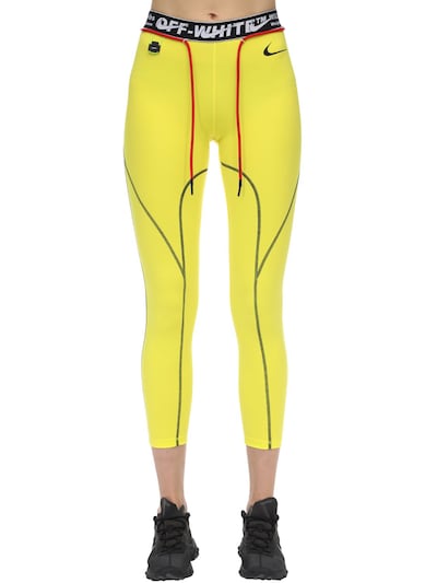 yellow off white tights