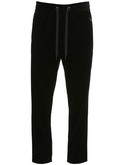 black velvet jogging pants