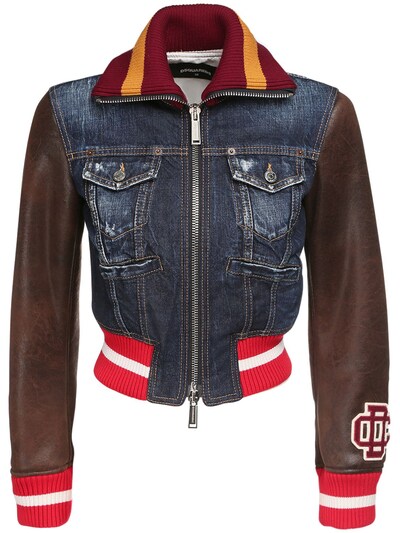 multicolor crop jacket