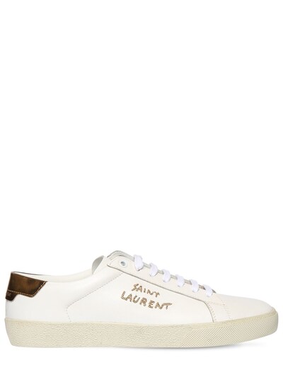 Saint Laurent Logo Embroidered Sneakers Top Sellers, UP TO 61% OFF 