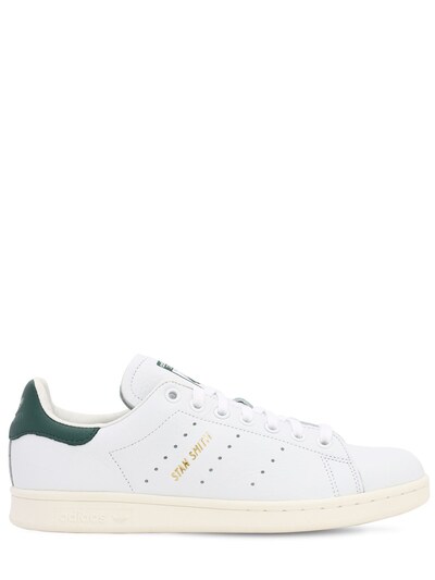 adidas originals white and green stan smith sneakers