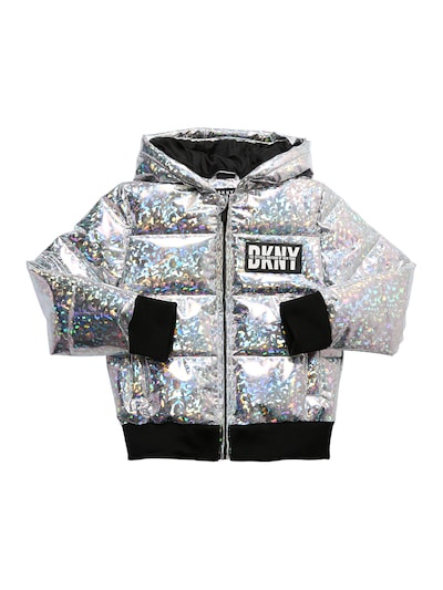 DKNY - Metallic nylon puffer jacket 