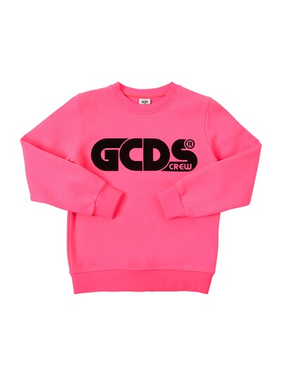 neon pink crew neck sweatshirt