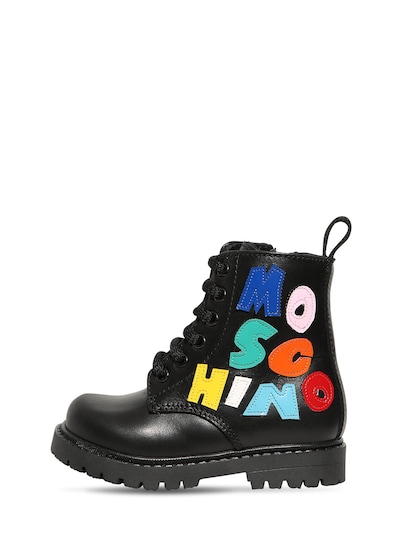 moschino leather boots