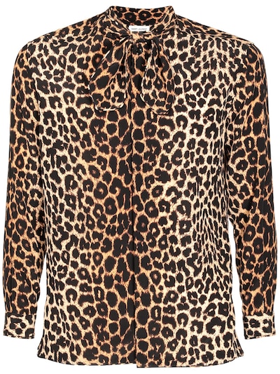 silk leopard shirt