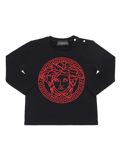 black and red versace shirt