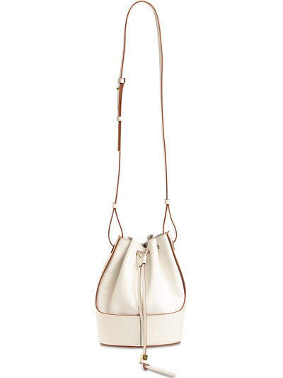 white leather bag