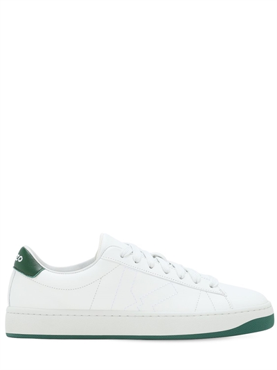 green leather sneakers