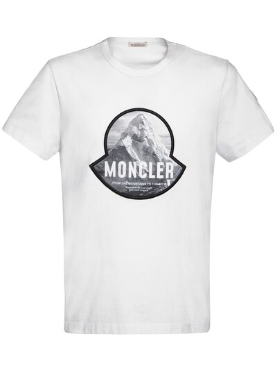 moncler logo patch t shirt