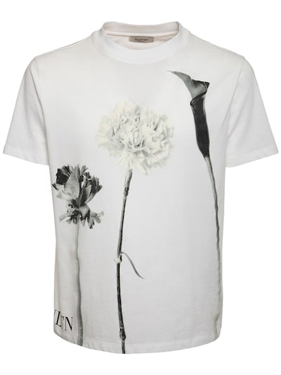 Valentino - Floral logo print cotton - | Luisaviaroma