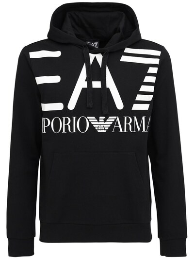 ea7 emporio armani logo hoodie black