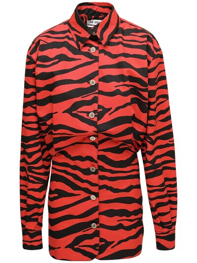 red zebra dress