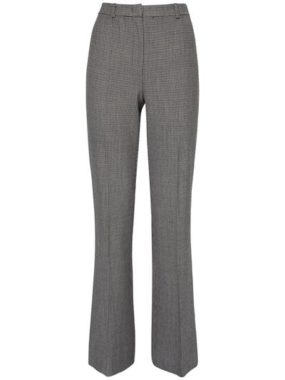 Stretch houndstooth flared pants 