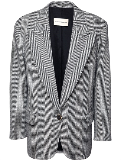 oversized herringbone blazer