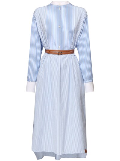 light blue button up dress