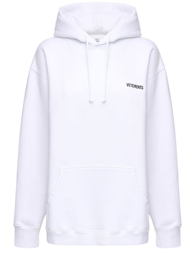 vetements white hoodie