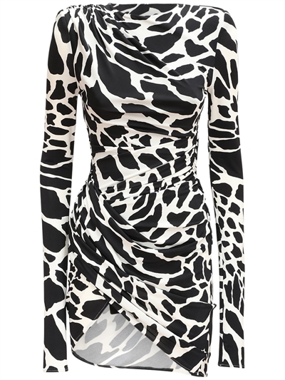 black and white monochrome dress