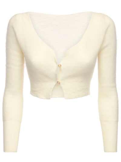 cropped mohair cardigan