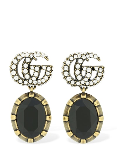 luisaviaroma.com | Gucci Gg Marmont Crystal Embellished Earrings