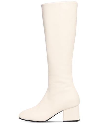 Marni - 60mm leather tall boots - Off 
