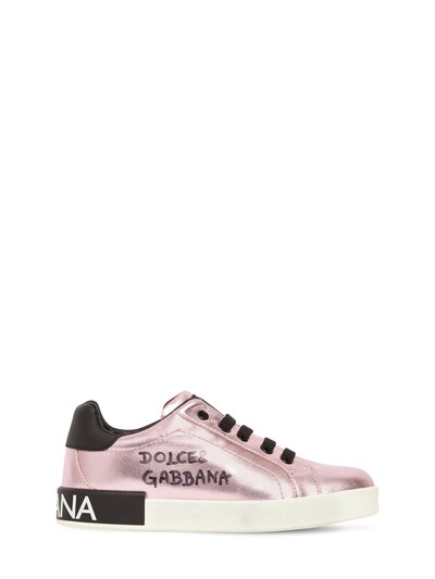 pink dolce and gabbana sneakers