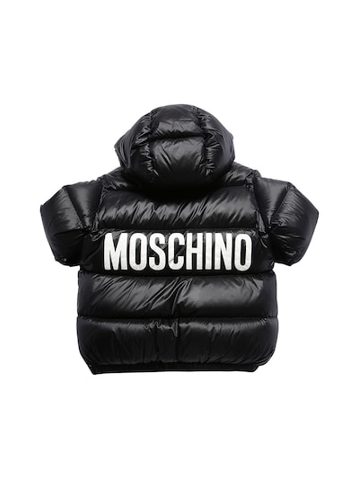 Moschino - Logo print nylon puffer 