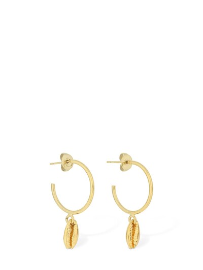 Isabel Marant Amer shape charm hoop earrings - Gold | Luisaviaroma