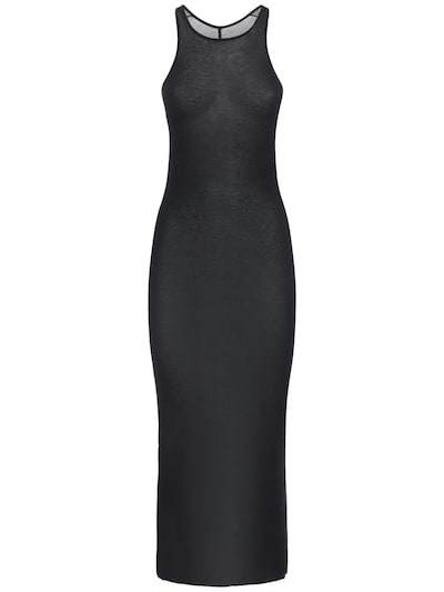 black jersey tank dress