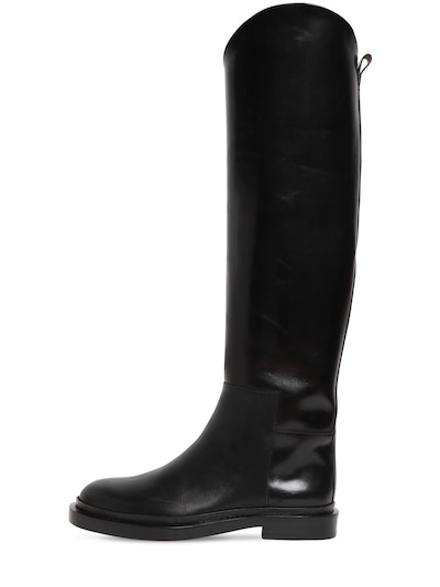 Jil Sander - 20mm leather tall boots 