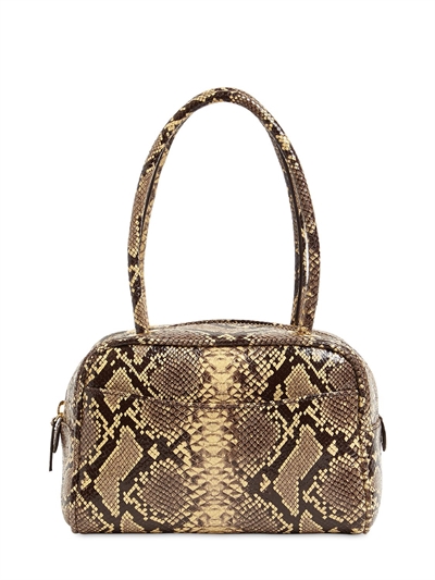 printed leather bag