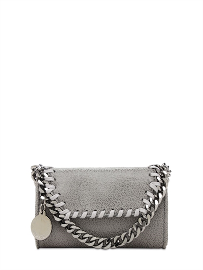 Stella McCartney - Falabella micro wallet w/ chain - Light Grey |  Luisaviaroma