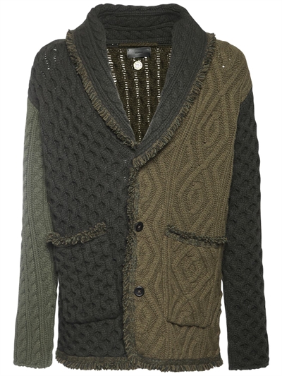 military green cardigan