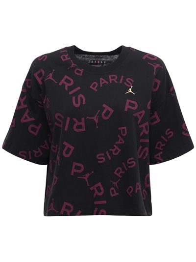 Nike - All over jordan psg print cotton t-shirt - | Luisaviaroma