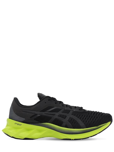 asics novablast black lime