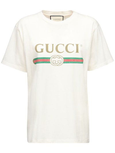 Vintage cotton jersey t-shirt - Gucci - | Luisaviaroma