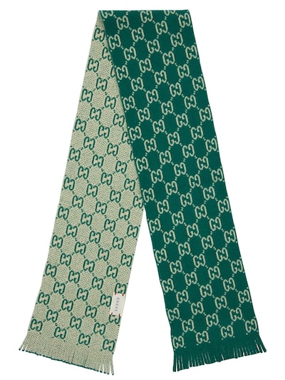 Logo Intarsia Wool Knit Scarf Luisaviaroma Boys Accessories Scarves 