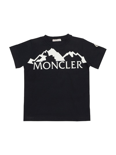 moncler logo print t shirt