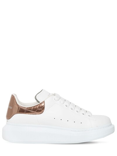 white and gold alexander mcqueen sneakers