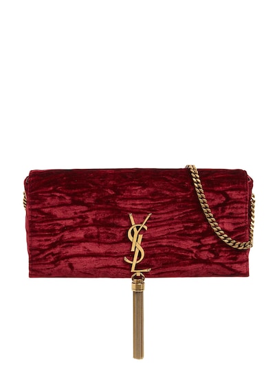 saint laurent velvet pouch