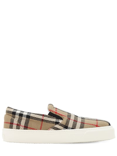 20mm thompson check slip on sneakers 