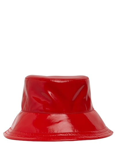 faux leather bucket hat