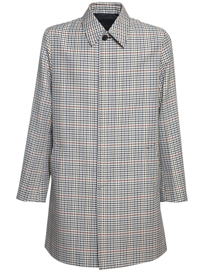 prada checked coat