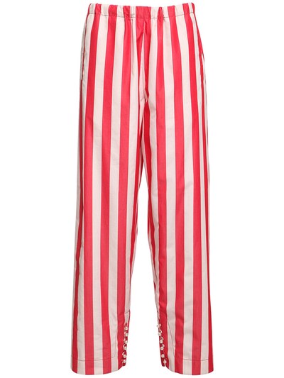 red white striped pants