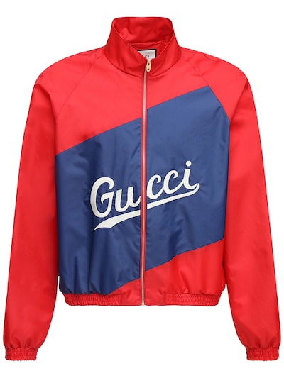 Gucci - Logo embroidery zip casual 