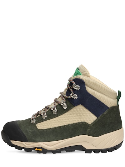 green hiking boots